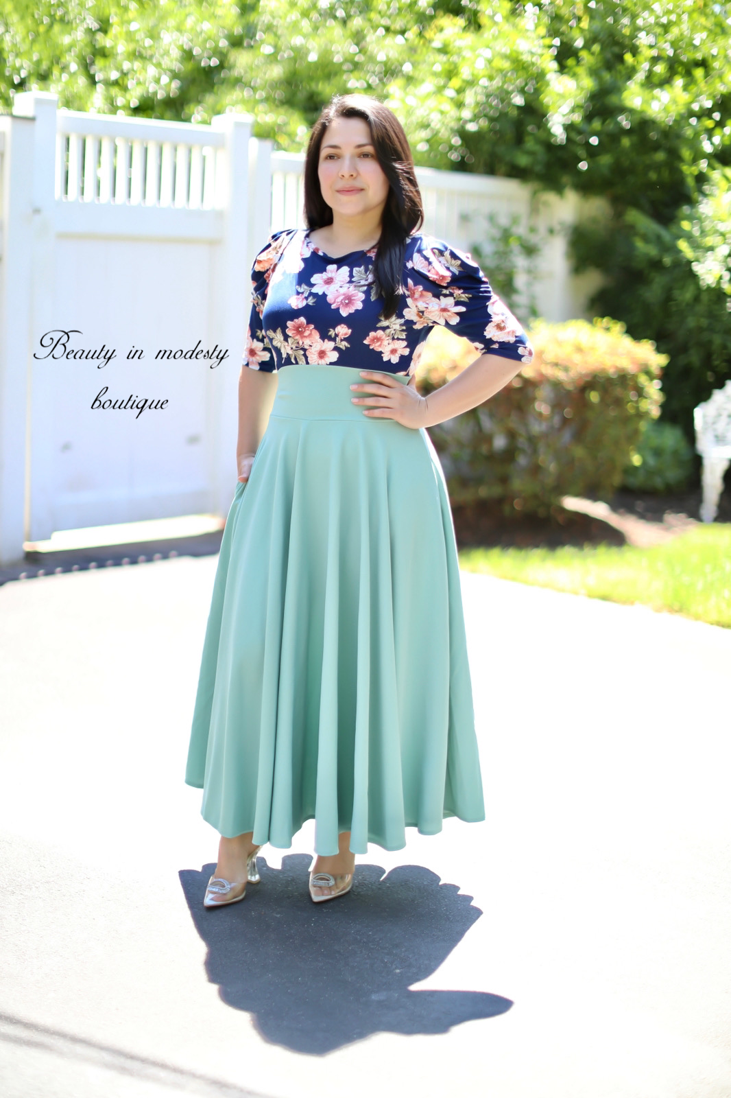 Navy Floral Kellya Top