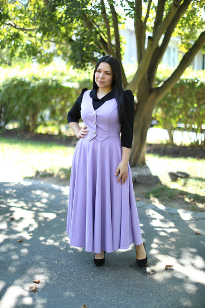 Black Lilac Overall Maxi Dress