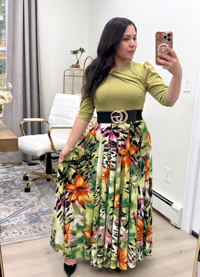 Melania Soft Green Maxi Dress