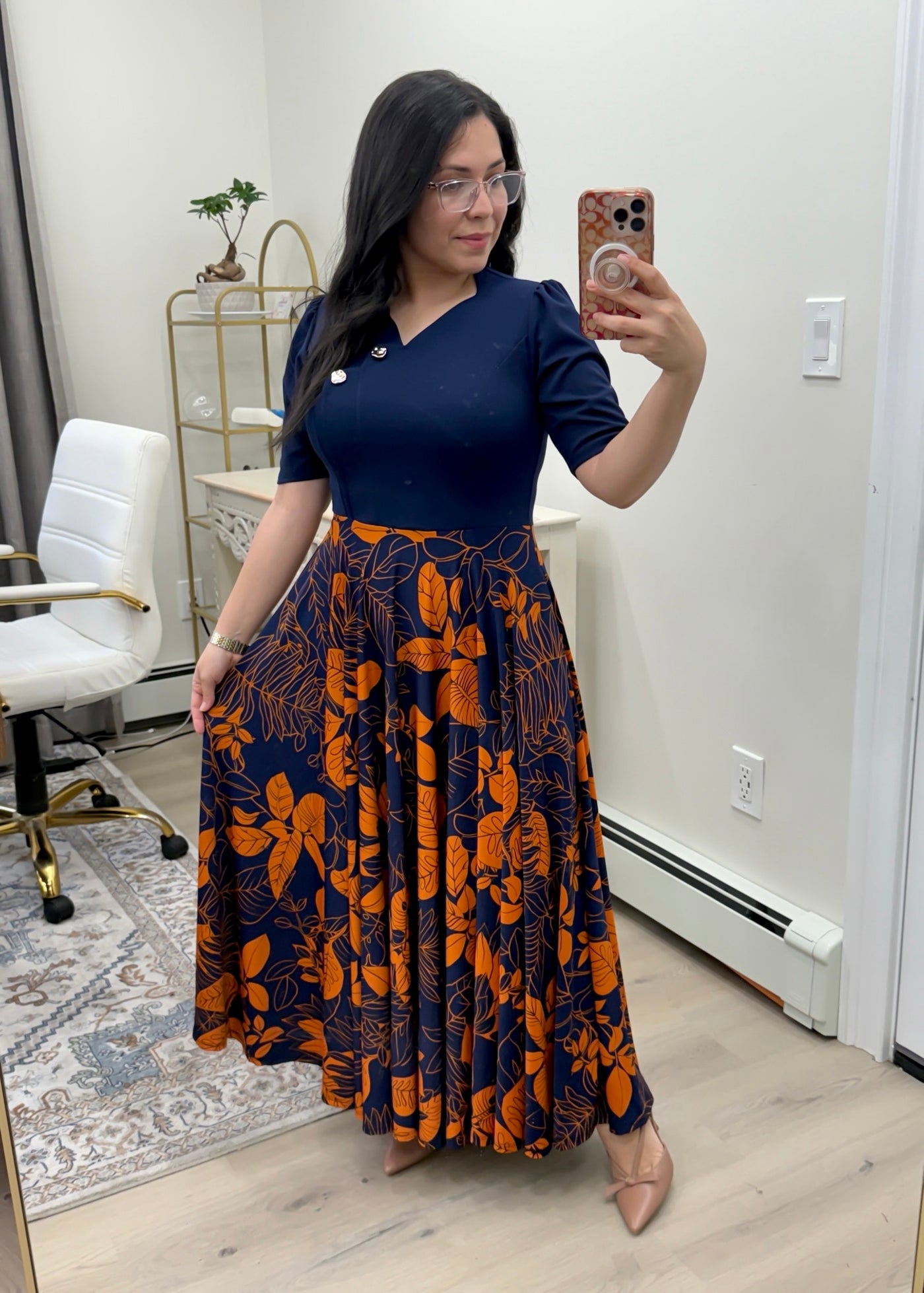 Karen Navy Maxi Dress
