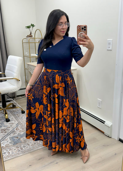 Karen Navy Maxi Dress