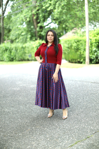 Vintage Wine Maxi Dress