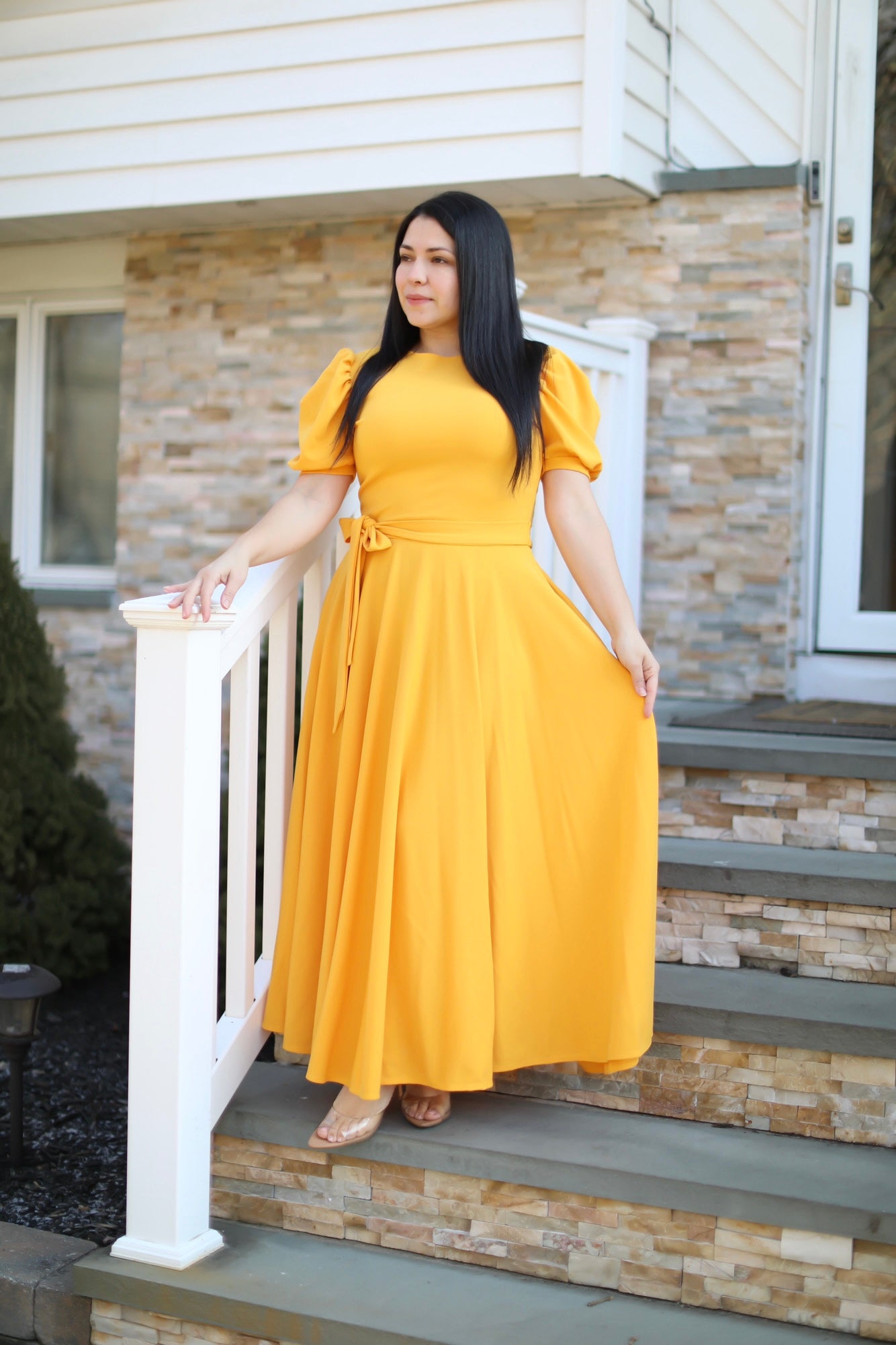 Litzy Soft Mustard Maxi Dress