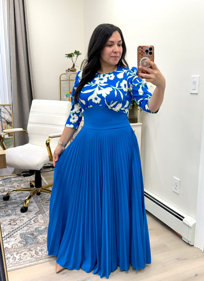 Lilibeth Floral Blue Maxi Dress