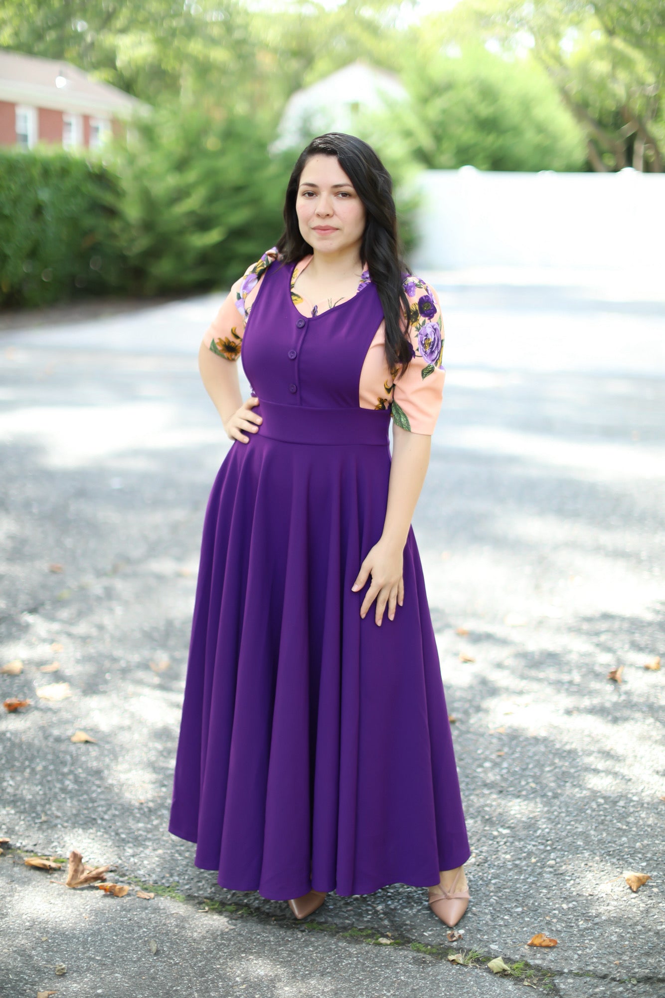 Zoe Purple Jumper Maxi Dress