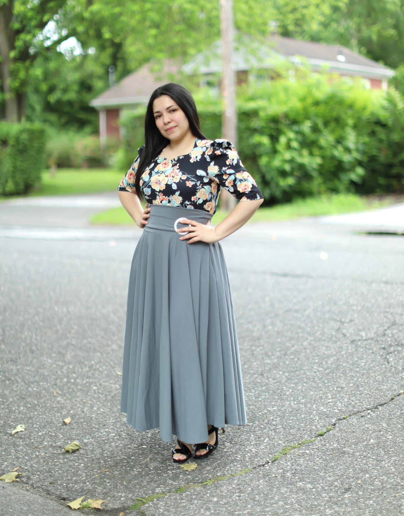 Grey Maxi Skirt