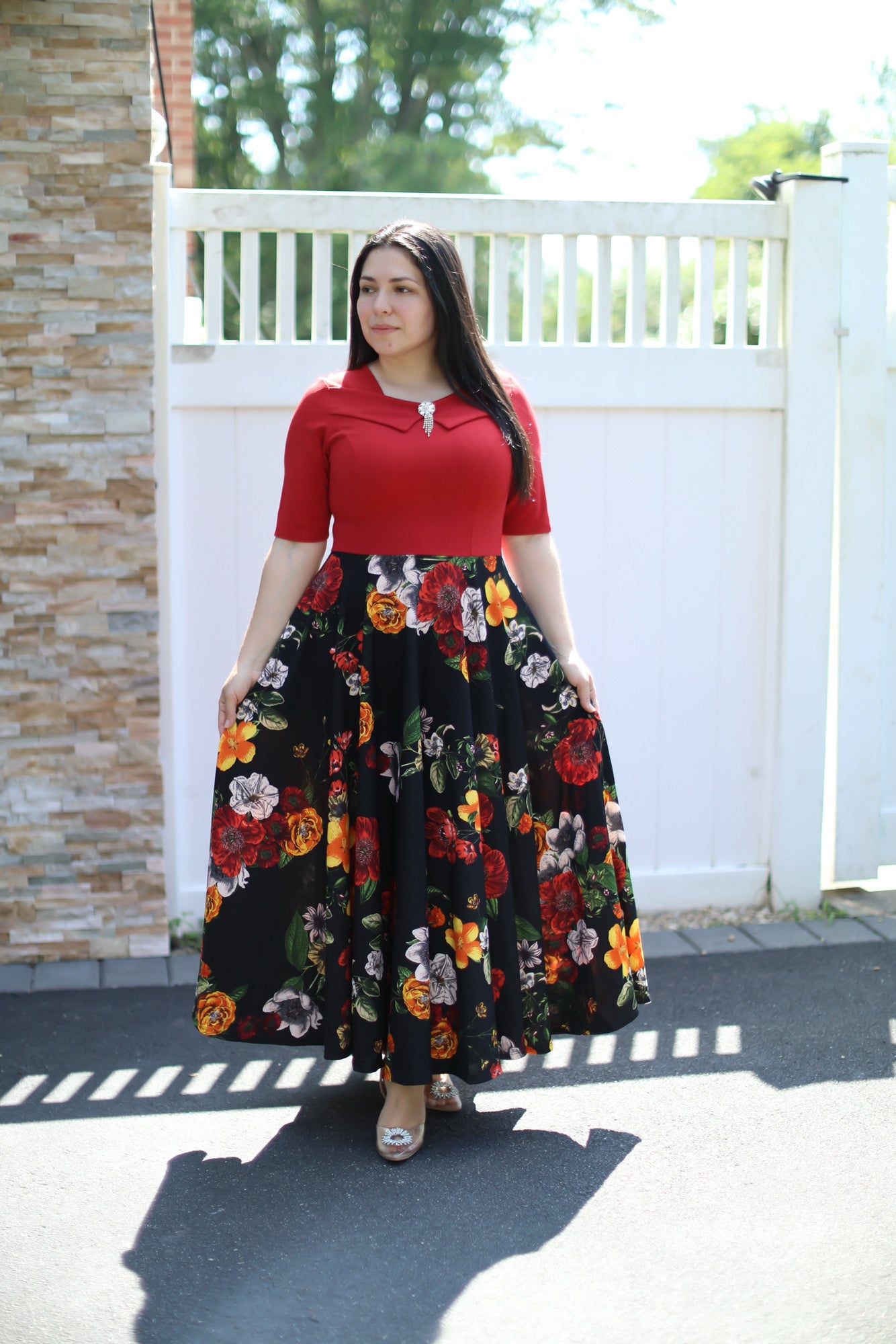 Emely Rust Maxi Dress