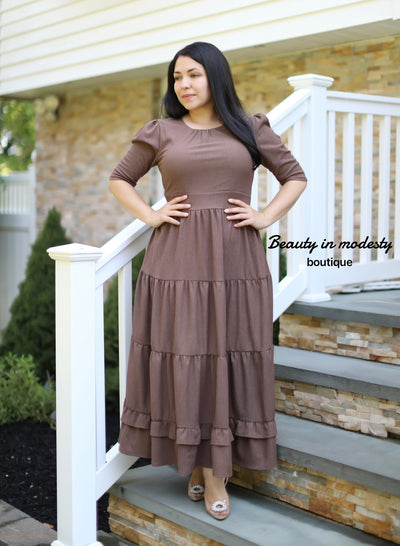 Claires Shades Of Brown Maxi Dress