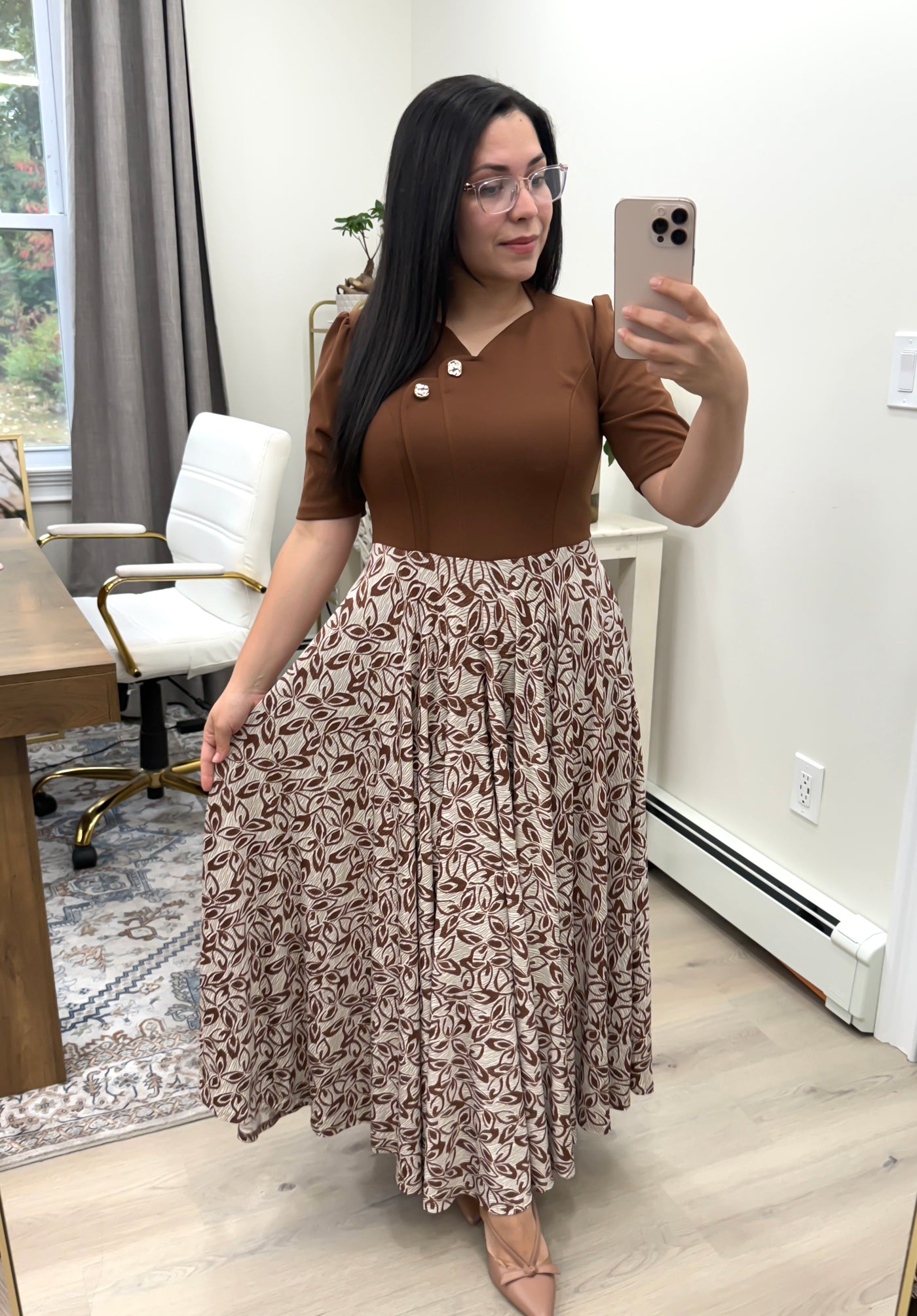 Karen Brown Floral Maxi Dress