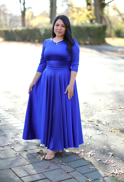 Nora Royal Blue Maxi Dress