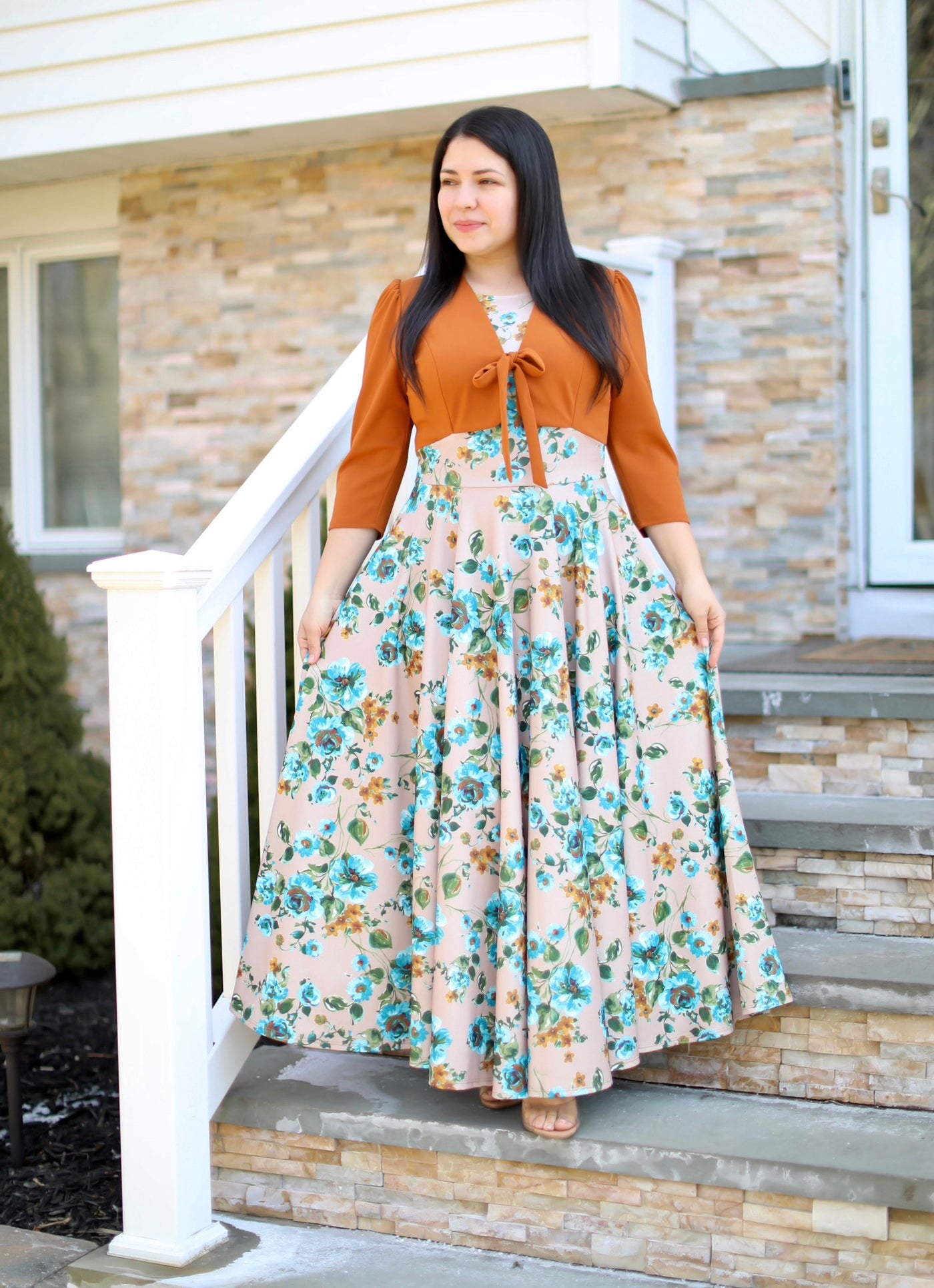 Eunice Caramel Maxi Dress