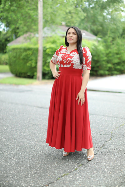 Edna Orange Maxi Dress