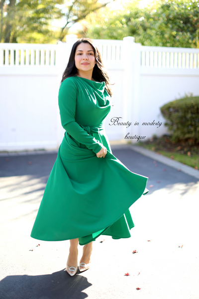 Eloise Green Midi Dress