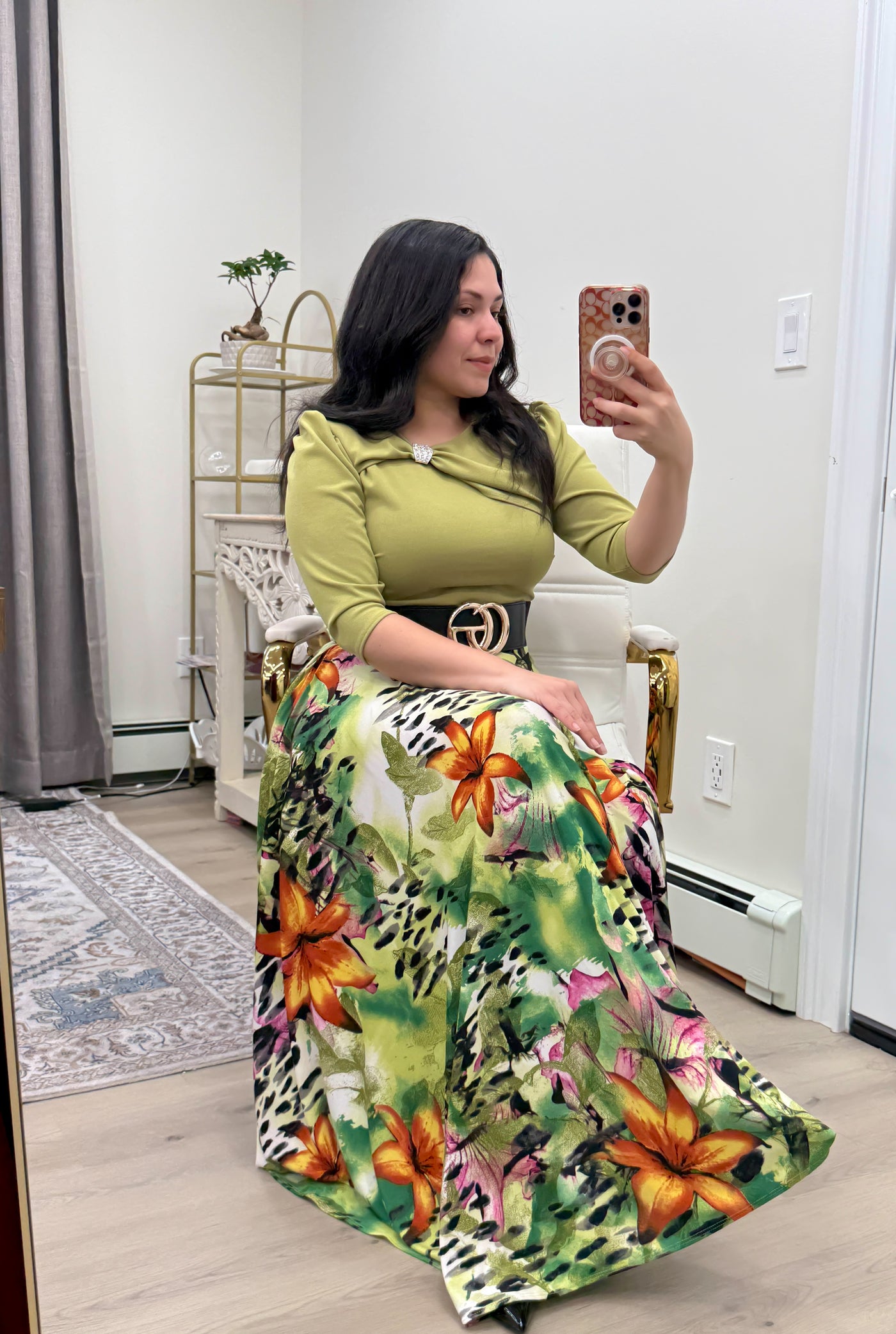 Melania Soft Green Maxi Dress