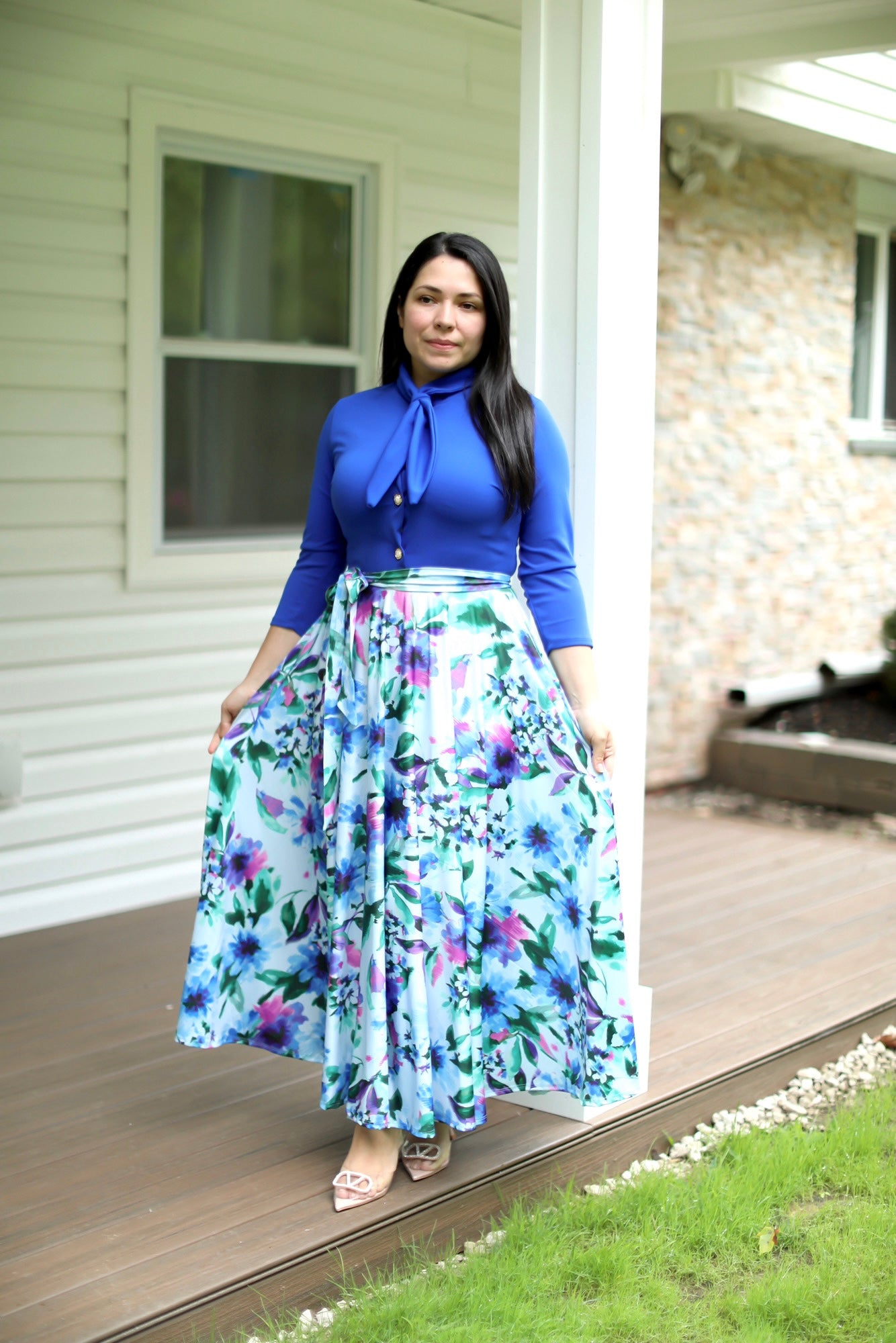 Marine Blue Maxi Dress