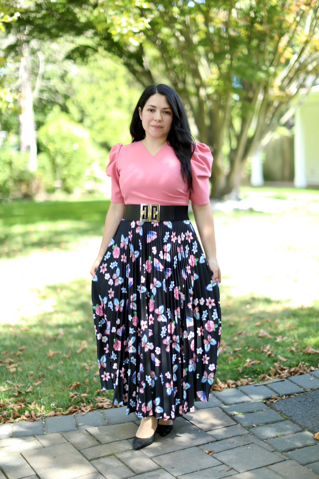 Sammy Pink Pleated Maxi Dress