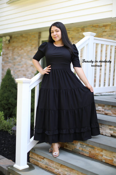 Claires Black Maxi Dress