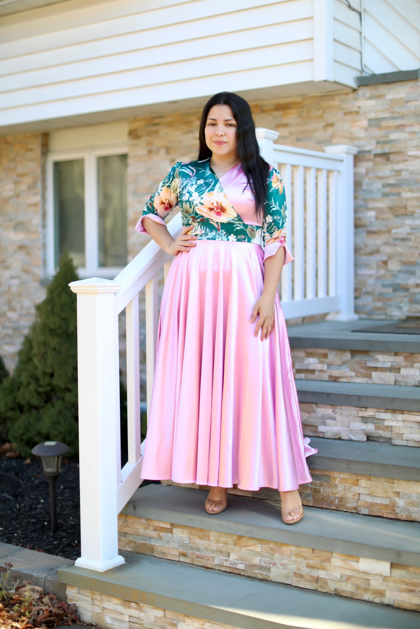 Cloe Floral Rose Maxi Dress