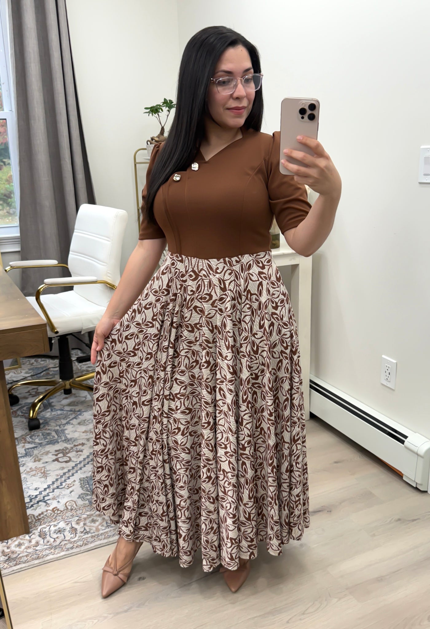 Karen Brown Floral Maxi Dress
