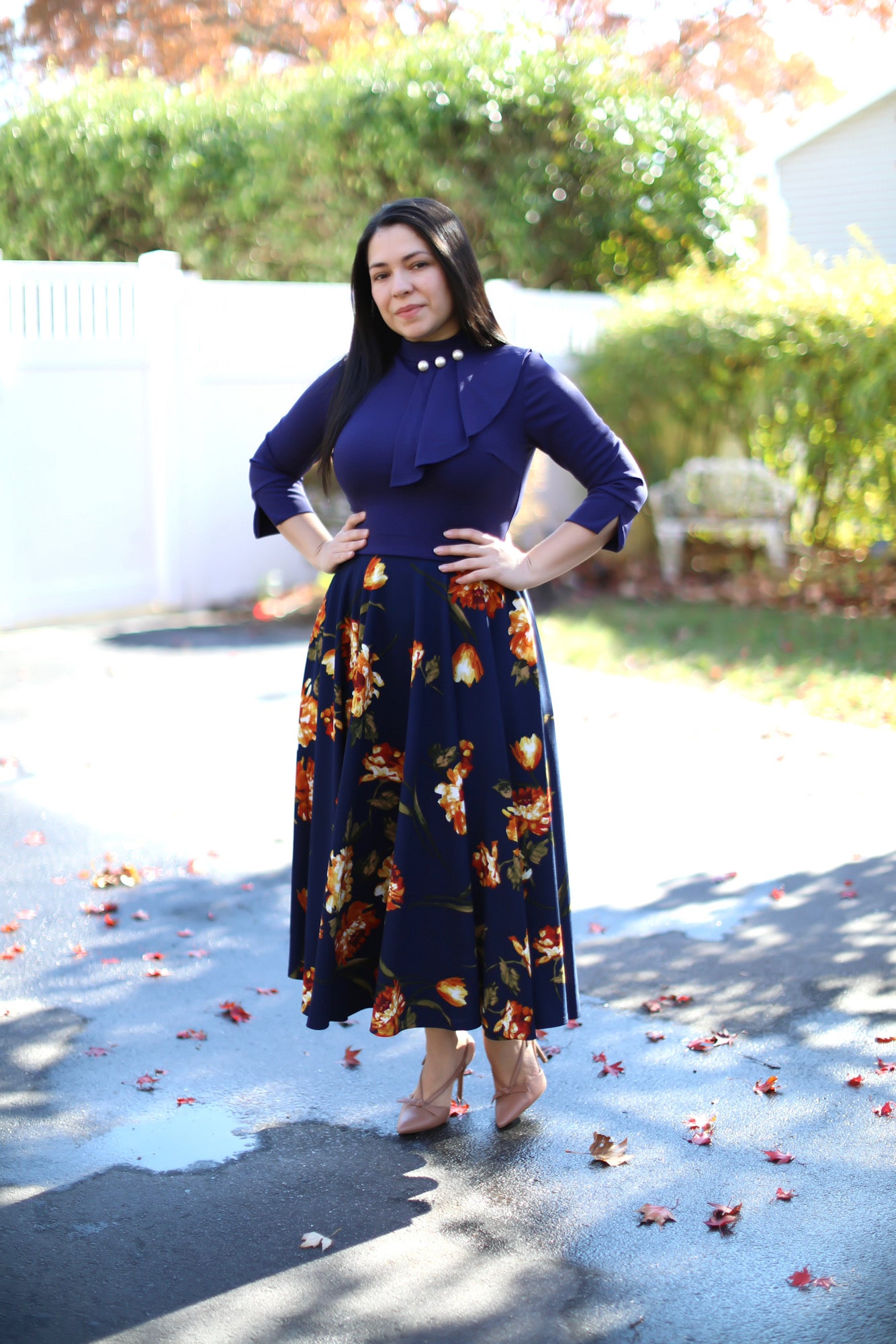 Rebecca Navy Midi Dress