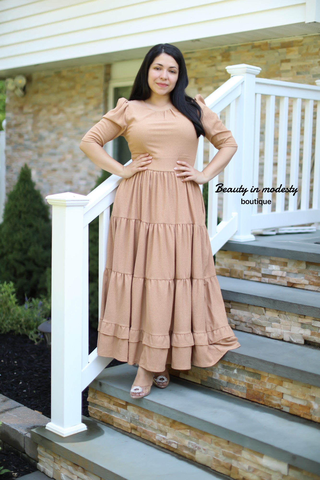 Claires Beige Maxi Dress