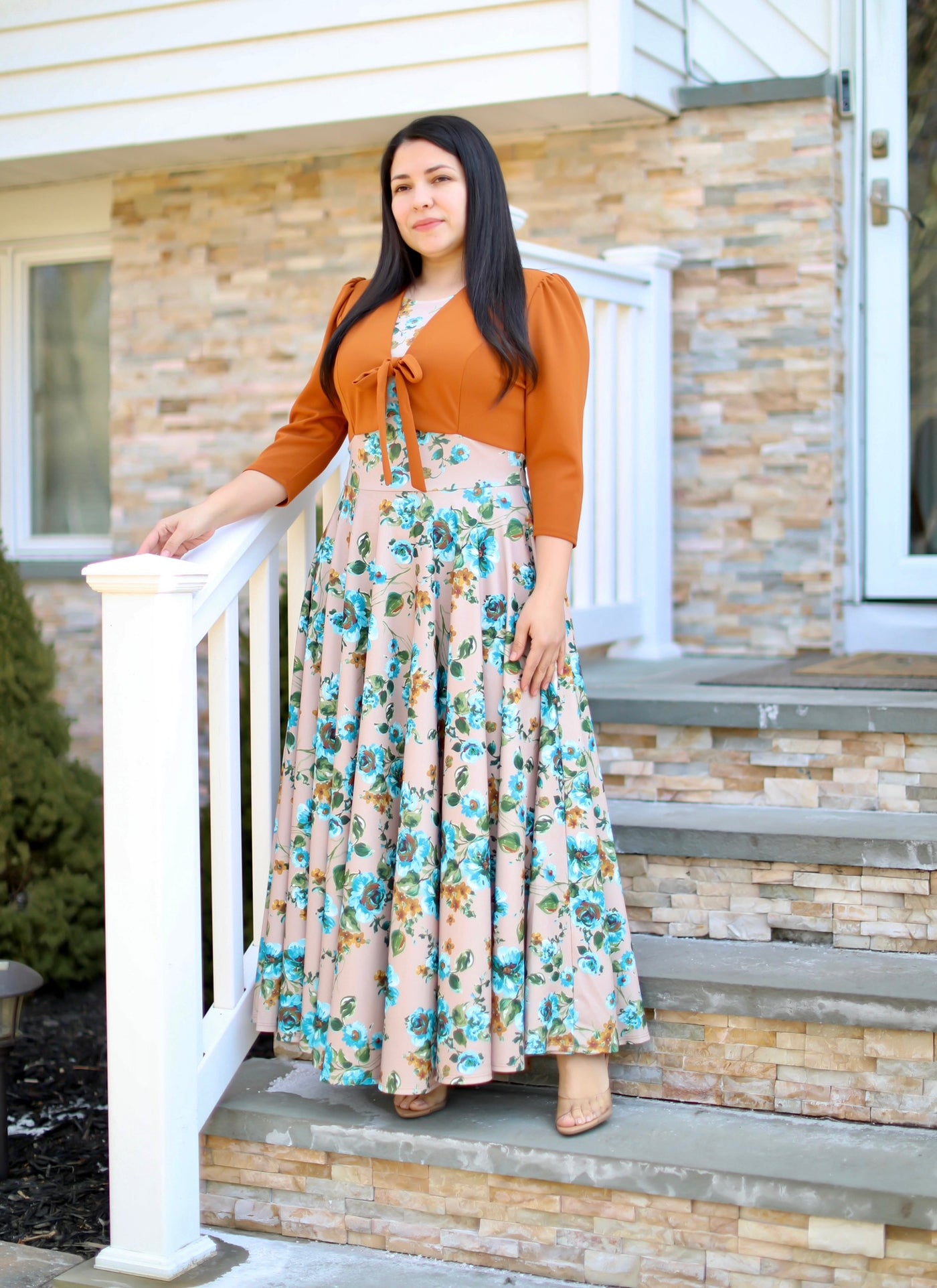 Eunice Caramel Maxi Dress