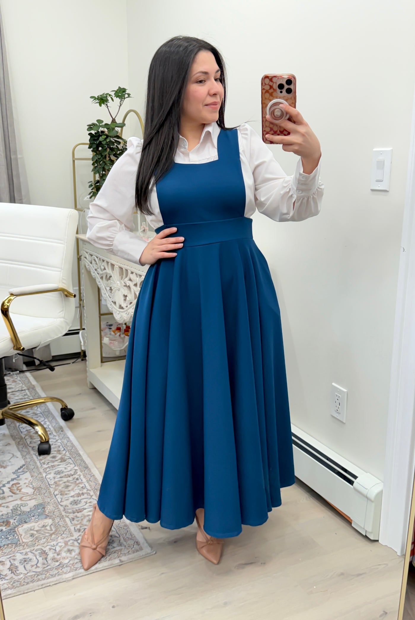 Teal Jumper Overall Maxi Dress