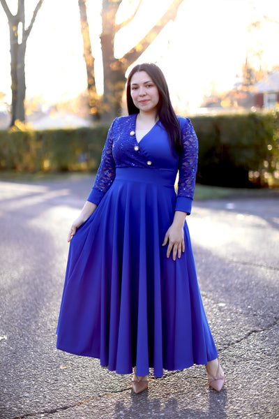 Royal Blue Elegance Maxi Dress