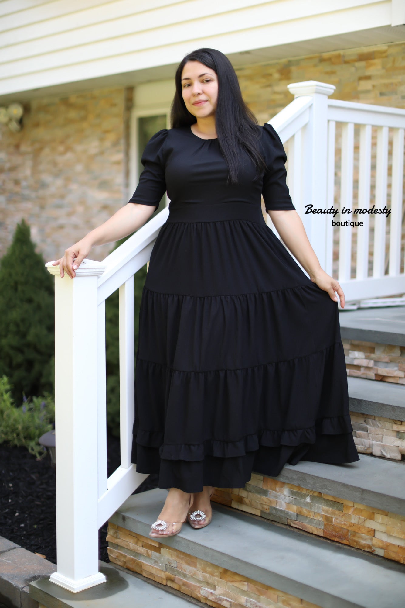 Claires Black Maxi Dress