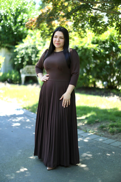 Lilibeth Brown Maxi Dress