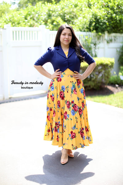 Selene Blue - Mustard Maxi Dress