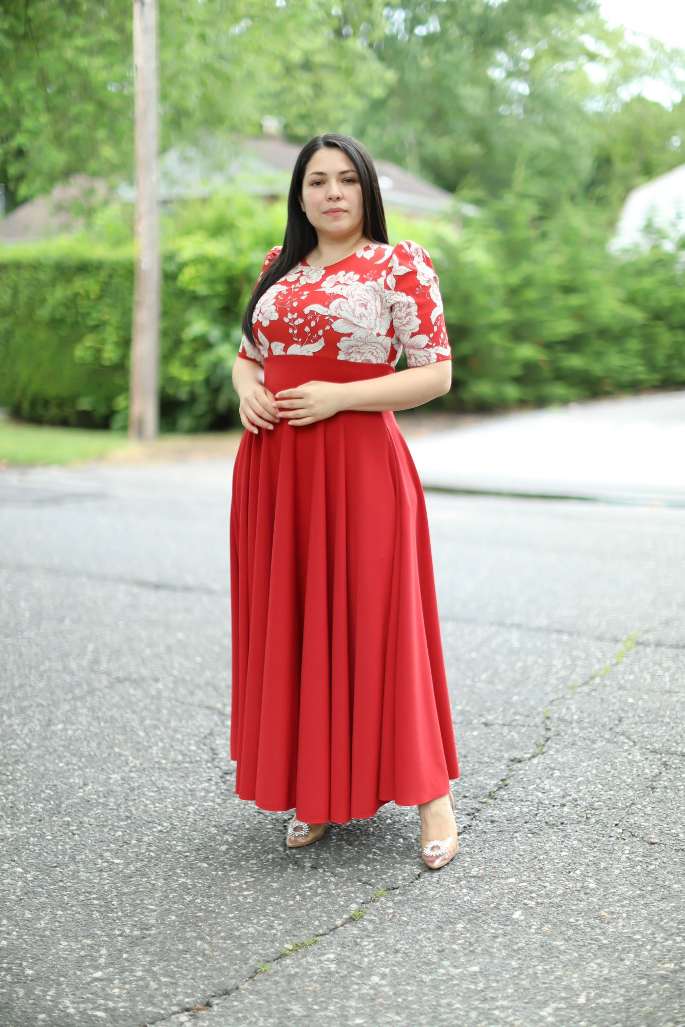Edna Orange Maxi Dress