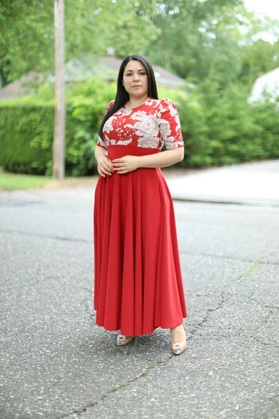 Edna Orange Maxi Dress