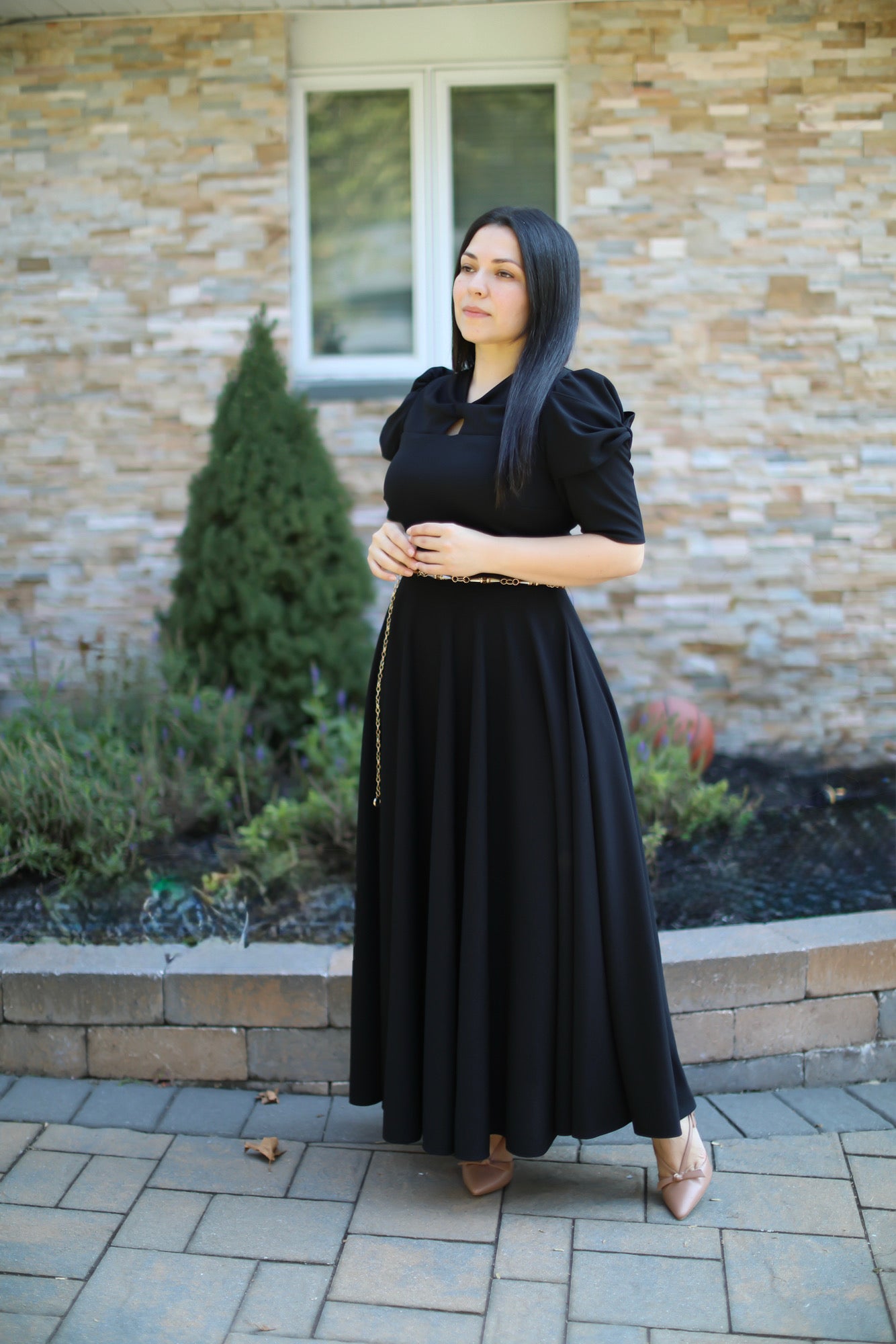 Black Bow Maxi Dress