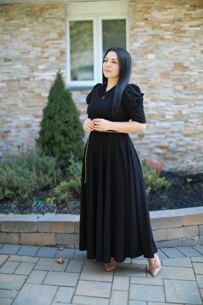 Black Bow Maxi Dress
