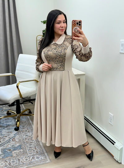 Cream Sparkles Maxi Dress