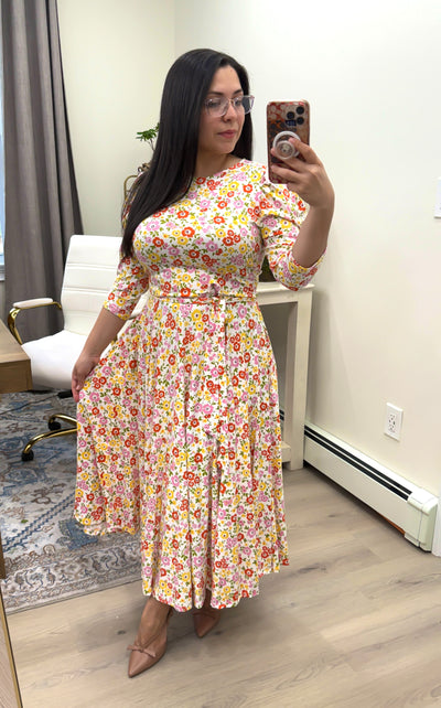 Kaise Floral Midi Dress