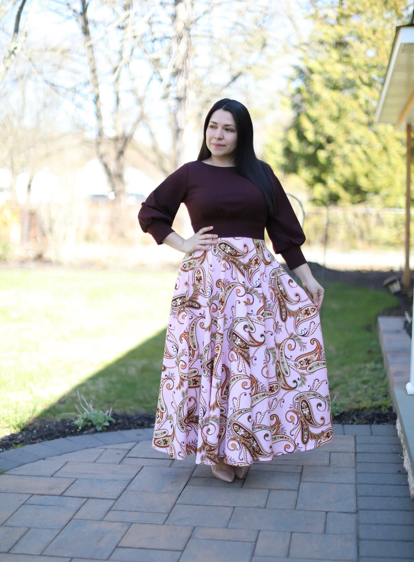 Princess Brown Maxi Dress