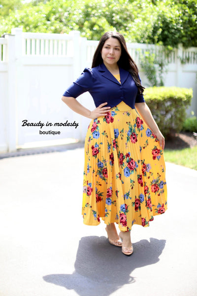 Selene Blue - Mustard Maxi Dress