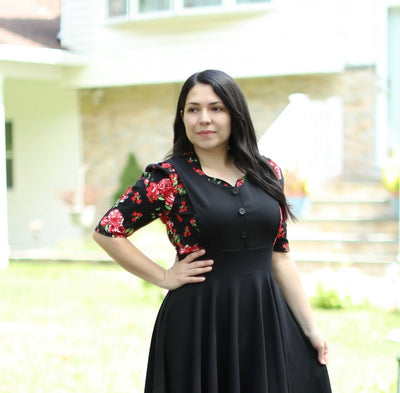 Black Floral Top
