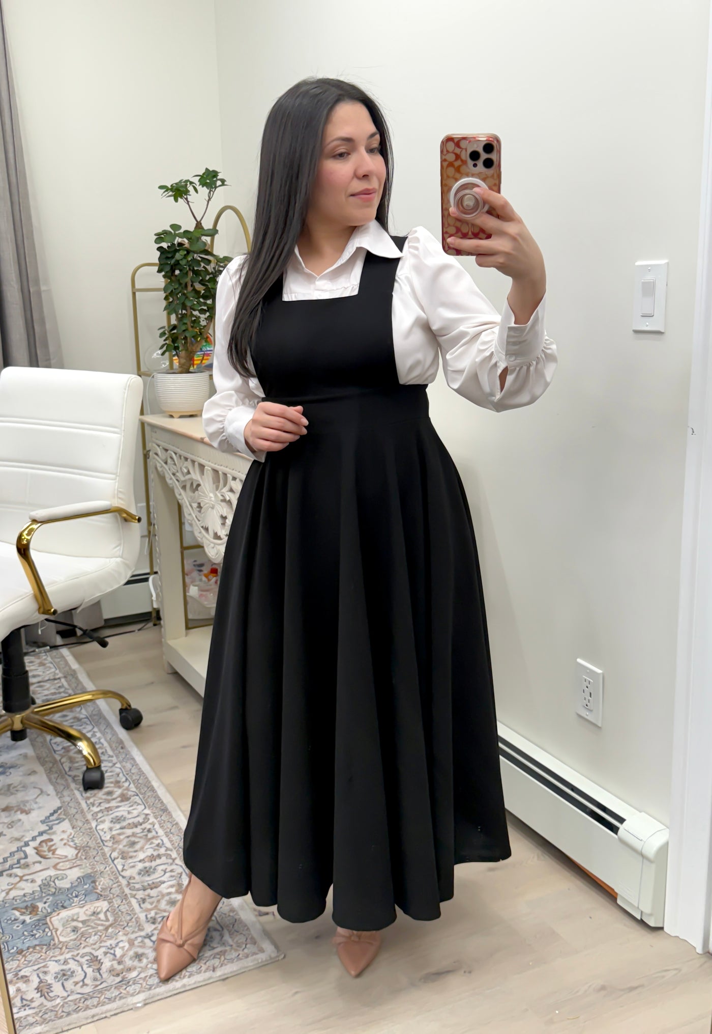 Black Jumoer Overall Maxi Dress