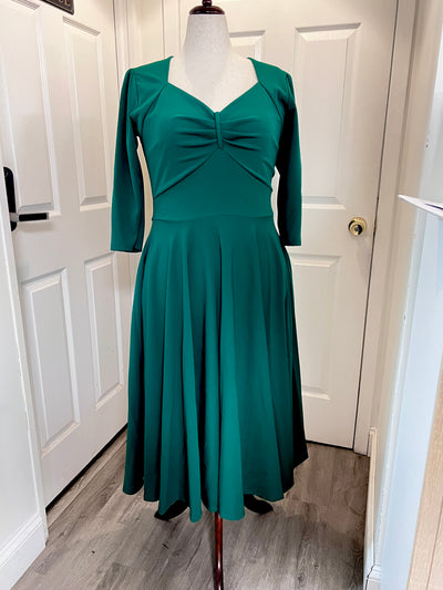 Hunter Green Midi Dress