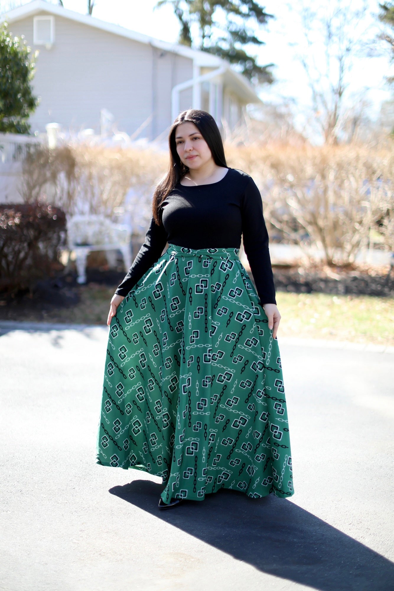 Claudia Emerald Teal Maxi Dress