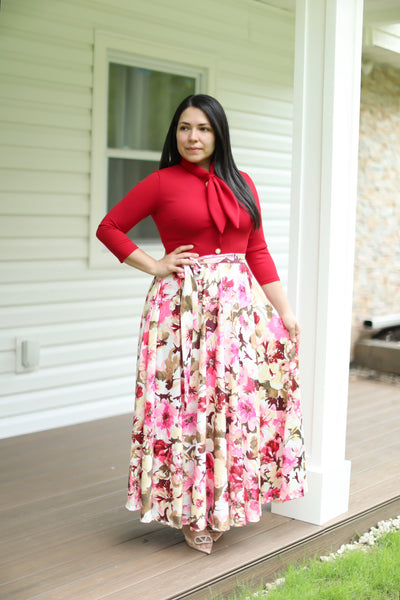 Marine Red Maxi Dress