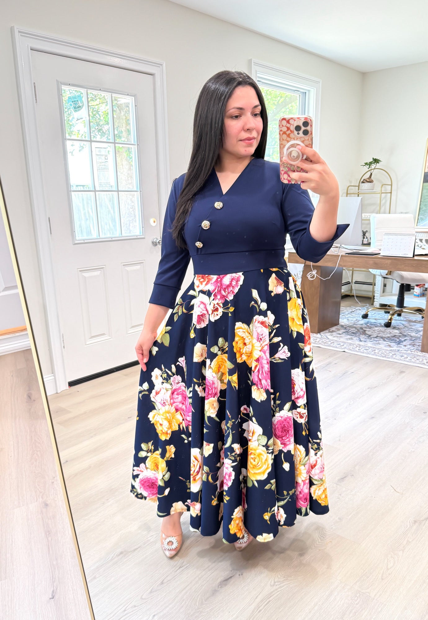Elaine Navy Maxi Dress