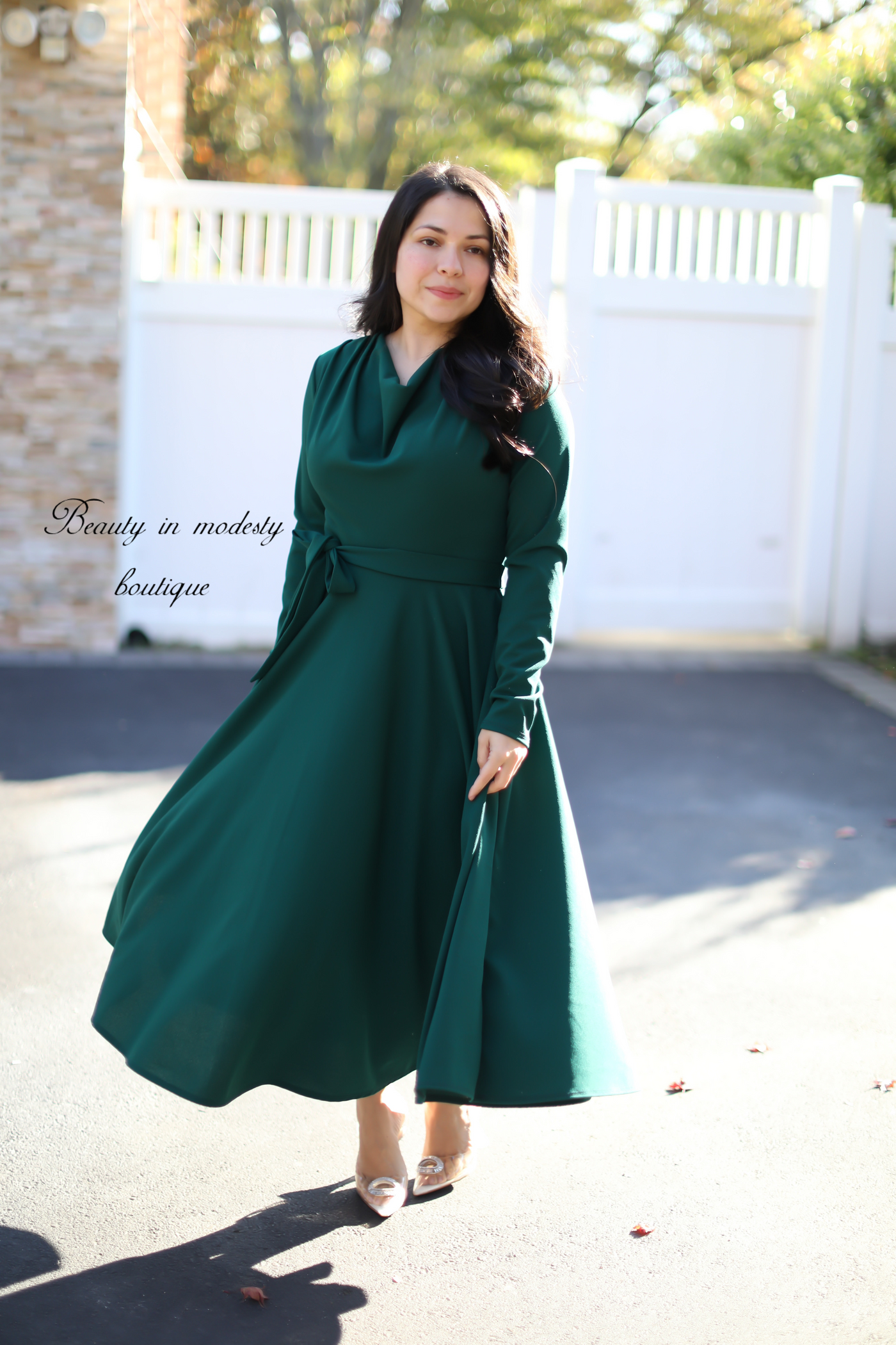 Eloise Hunter Green Midi Dress