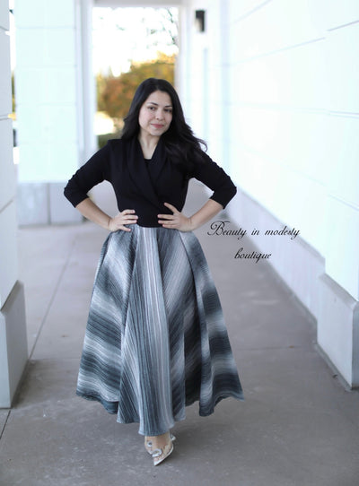 Abigail Black Holiday Maxi Dress