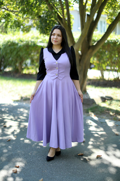 Black Lilac Overall Maxi Dress