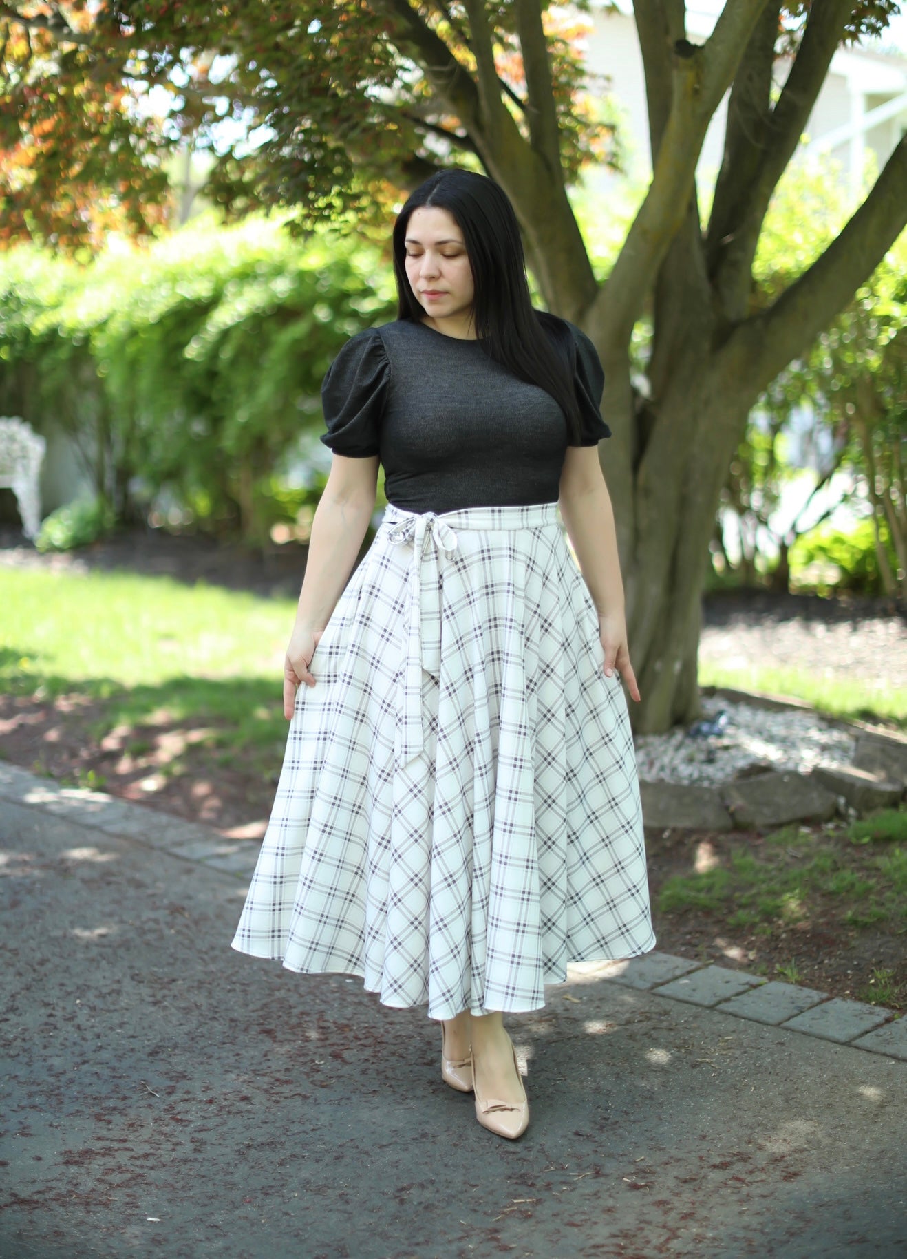 Litzy Black Denim Midi Dress