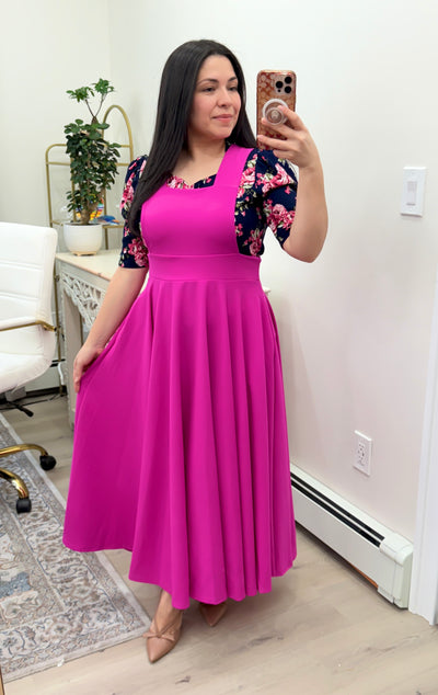 Fuscia Jumper Maxi Dress